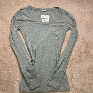 Poof Excellence Light Gray Long Sleeve Top